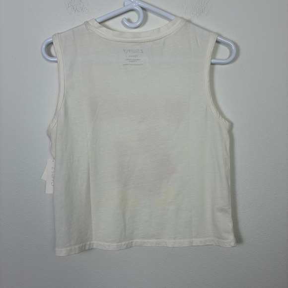 Z Supply La Mer Hawaii Flower Graphic Tank Top XS Vacation Boho Summer Travel - Picture 5 of 6